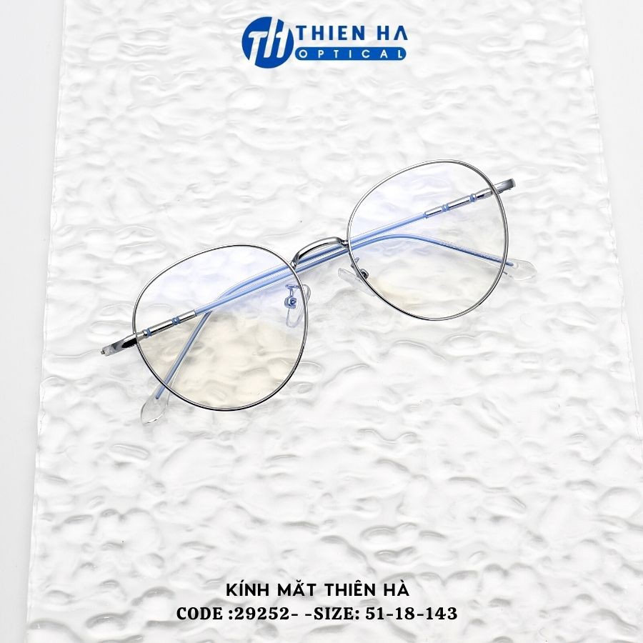 Gọng kính tròn Thiên Hà Optical chất liệu kim loại,dáng tròn phong cách Hàn Quốc siêu nhẹ,full màu dễ đeo TH29252