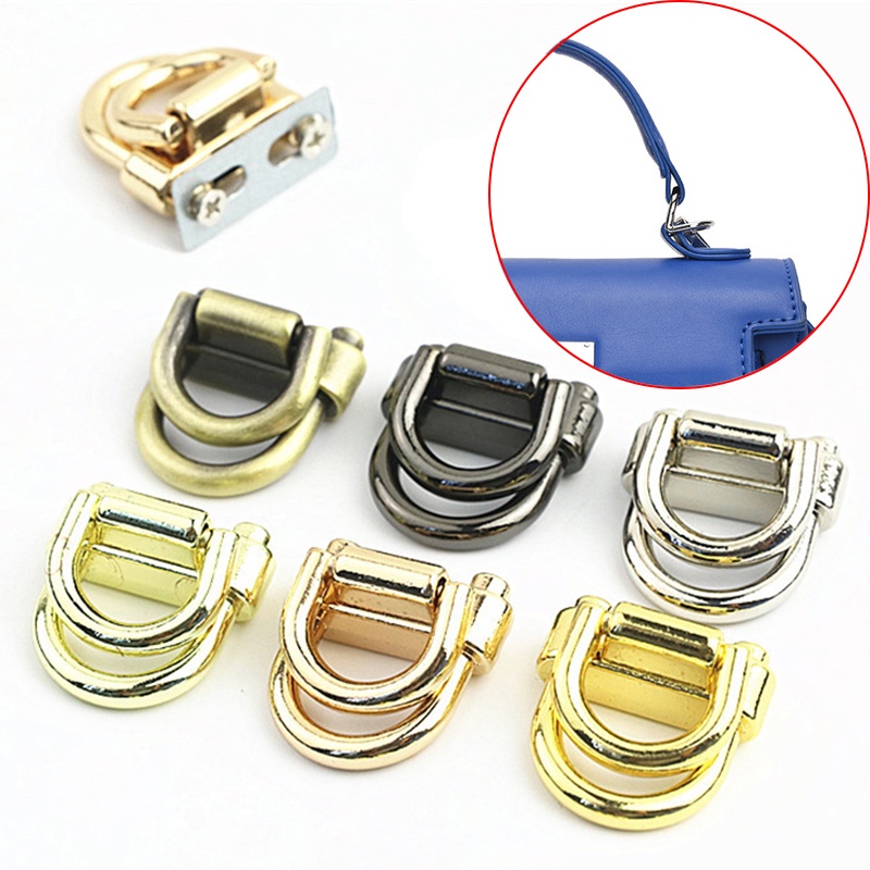 Bộ 2 Móc Treo Hành Lý Chữ D Bằng Kim Loại Tiện Dụng