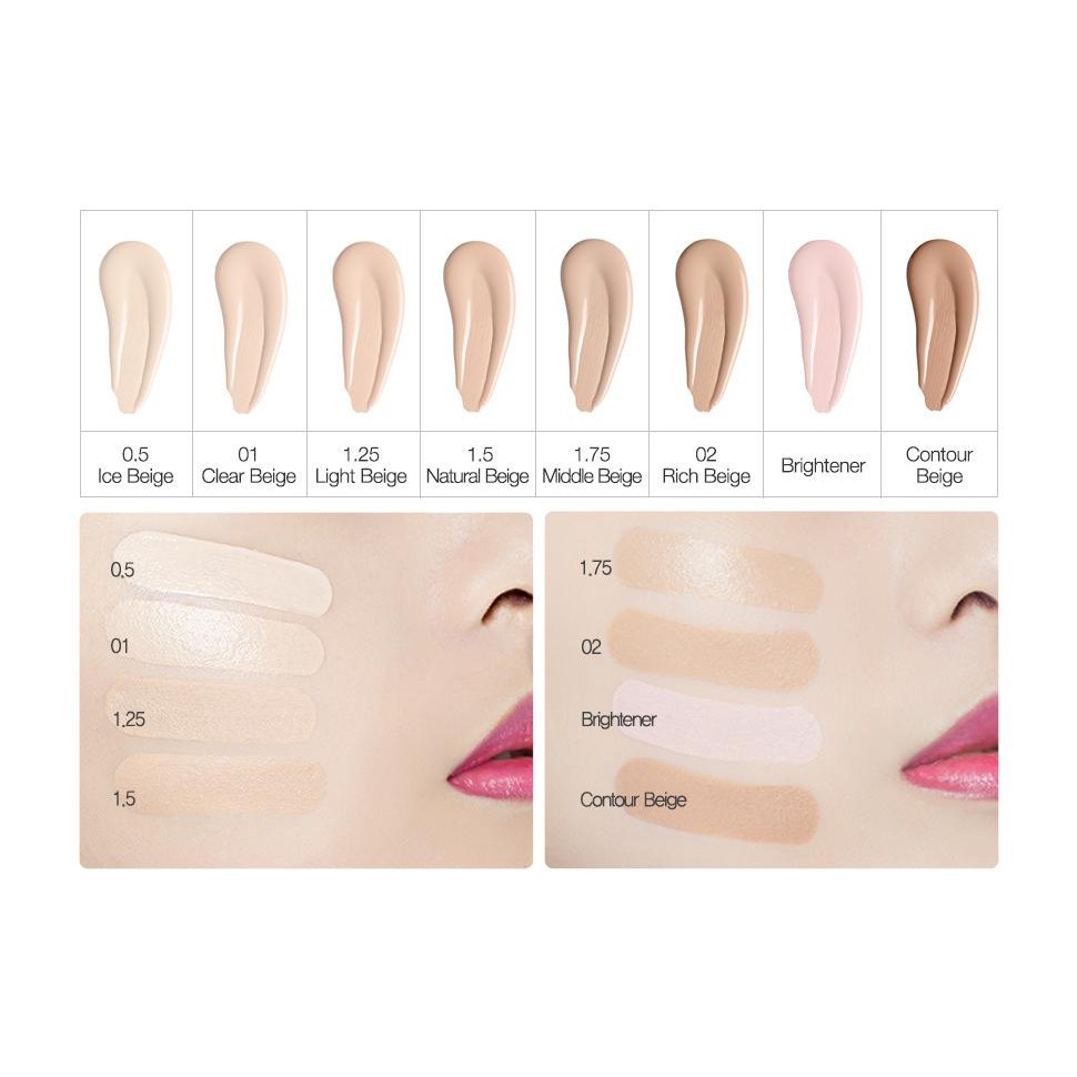 Kem Che Khuyết Điểm The Saem Cover Perfection Tip Concealer SPF28 PA++ 6.5g #1.5 Natural Beige