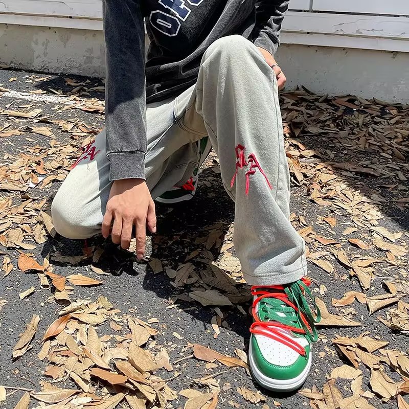 Quần jeans Thêu Họa Tiết size Lớn Phong Cách Hip Hop Nhật Bản Dành Cho Nam S-3XL