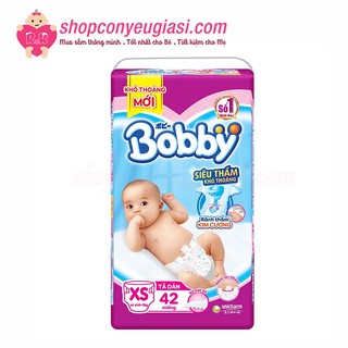 Tã dán sơ sinh bobby xs 42 miếng