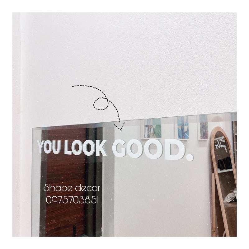 Chữ decal dán kính Decal dán gương  Dễ dàng tự dán