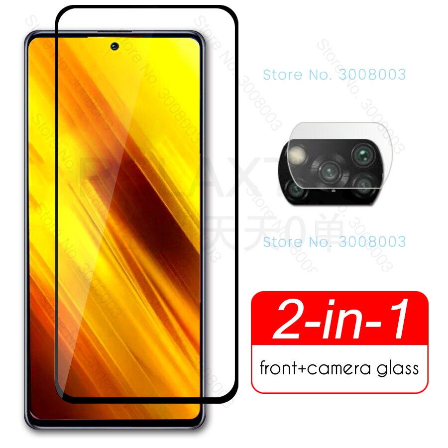 2-In-1 Poco X3 NFC Glass Camera Lens Protective Glass For Pocophone X 3 Nfc Global Version Xiaomi Pocox3 Smartphone 6.67'' Tremp Film