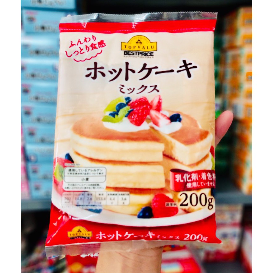 Bột làm bánh Doraemon, Pancake Morinaga / Topvalu cho bé hàng nội địa Nhật Bản [DATE 9/2021]