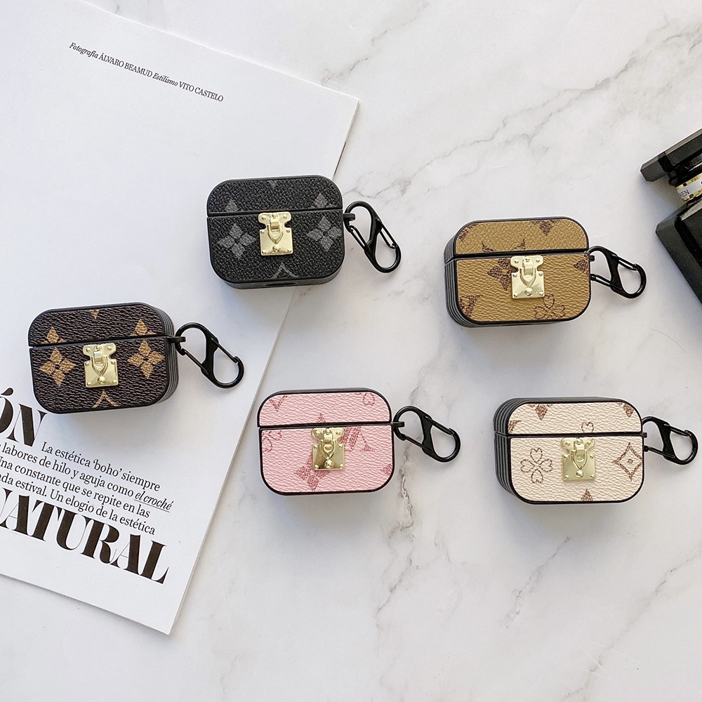 Vỏ Bảo Vệ Hộp Sạc Tai nghe không dây AirPods Pro 2 1 AP 2/1 Cứng Kèm Móc Treo Kiểu Dáng Sang Trọng