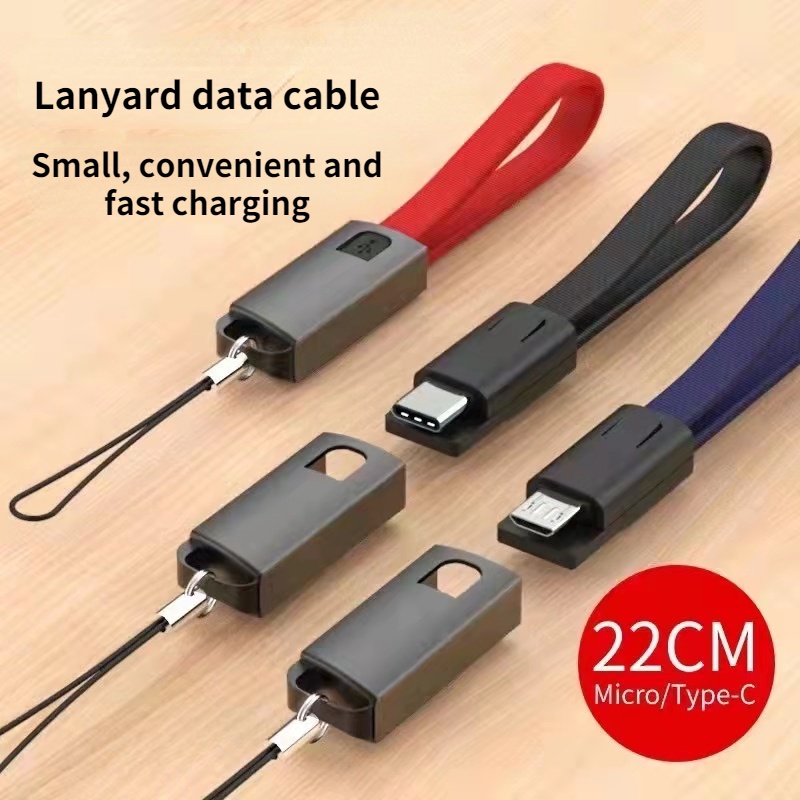 Cáp Sạc Micro USB TYPE C Có Móc Khóa Cho iPhone 5 6 7 8
