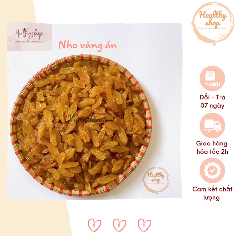 500gram Nho khô vàng Raisin Ấn độ date mới
