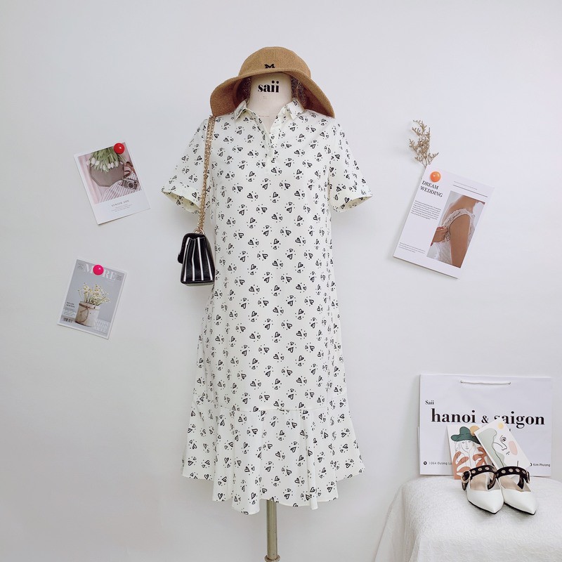 Váy Hoa Nhí Thiết kế SAII Studio🍀SALE OFF 🍀 ,Váy Babydoll Lụa Thái Đầm Suông SAII DA311