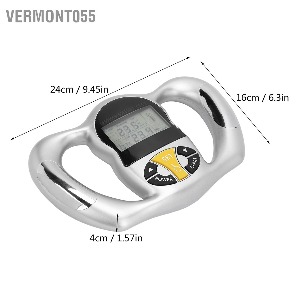 Có thể bán buôn Máy phân tích mỡ cơ thể cầm tay Đo lượng calo BMI Màn hình LCD theo dõi sức khỏe kỹ thuật số Vermont055 Hàng giao ngay