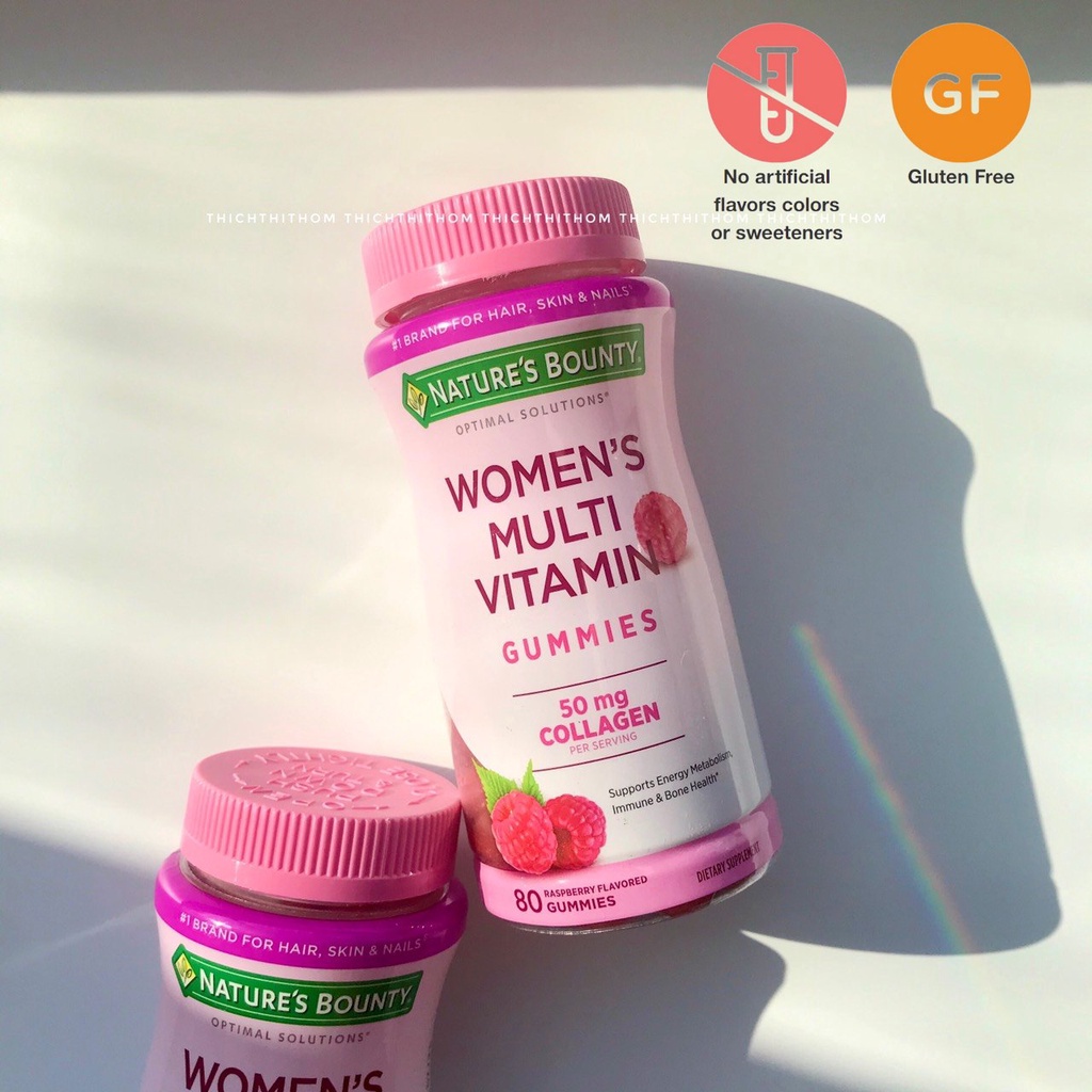 (Bill Mỹ) SALE BUNG SEAL Kẹo bổ sung vitamin tổng hợp cho nữ Nature's Bounty Multivitamin 80 viên