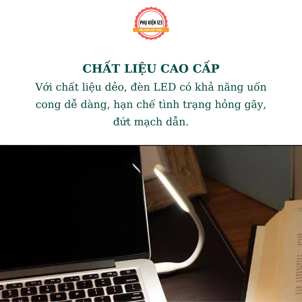 Đèn LED di động USB cho máy tính xách tay sạc dự phòng tiện lợi-Phụ Kiện 123