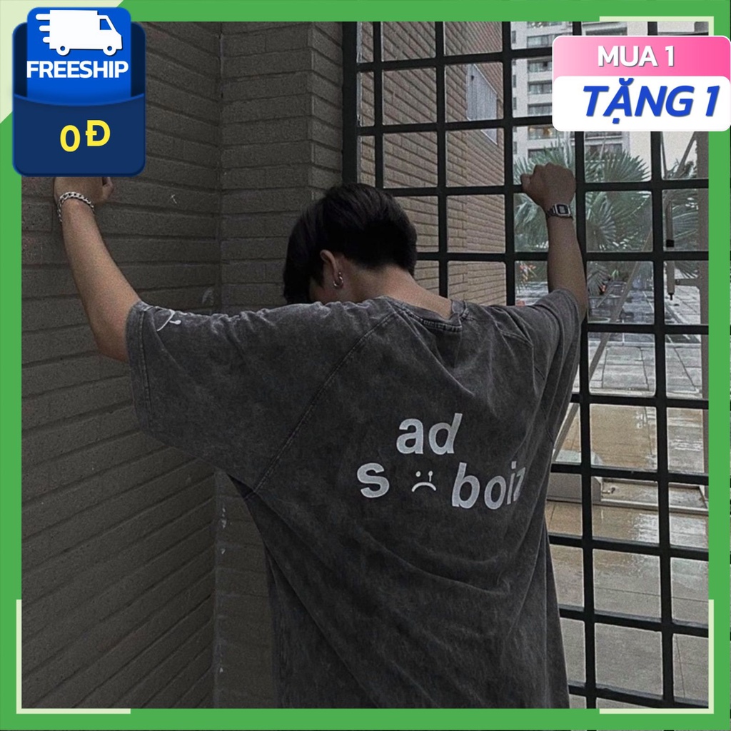 Áo sadboiz sadtagram nam nữ Tay Lỡ WASH, Áo phông sadboiz chính hãng nam nữ from rộng unisex AT15 | BigBuy360 - bigbuy360.vn