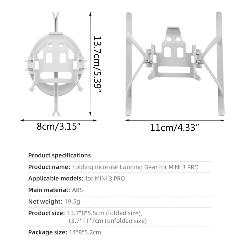 Chân Đáp Có Thể Gập Lại Tương Thích Với Mini 3 Pro