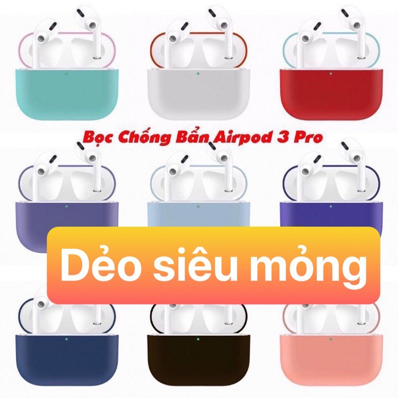 [RẺ VÔ ĐỊCH] Vỏ silicon case cover airpod mềm siêu mỏng bảo vệ cho hộp sạc tai nghe apple airpod 1 2 airpod 3 pro