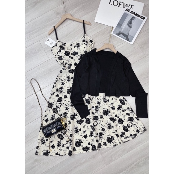 [ 𝐅𝐑𝐄𝐄 𝐒𝐇𝐈𝐏 ]   VÁY 2 DÂY REN HOA DÁNG DÀI KÈM CADIGAN SIÊU HÓT