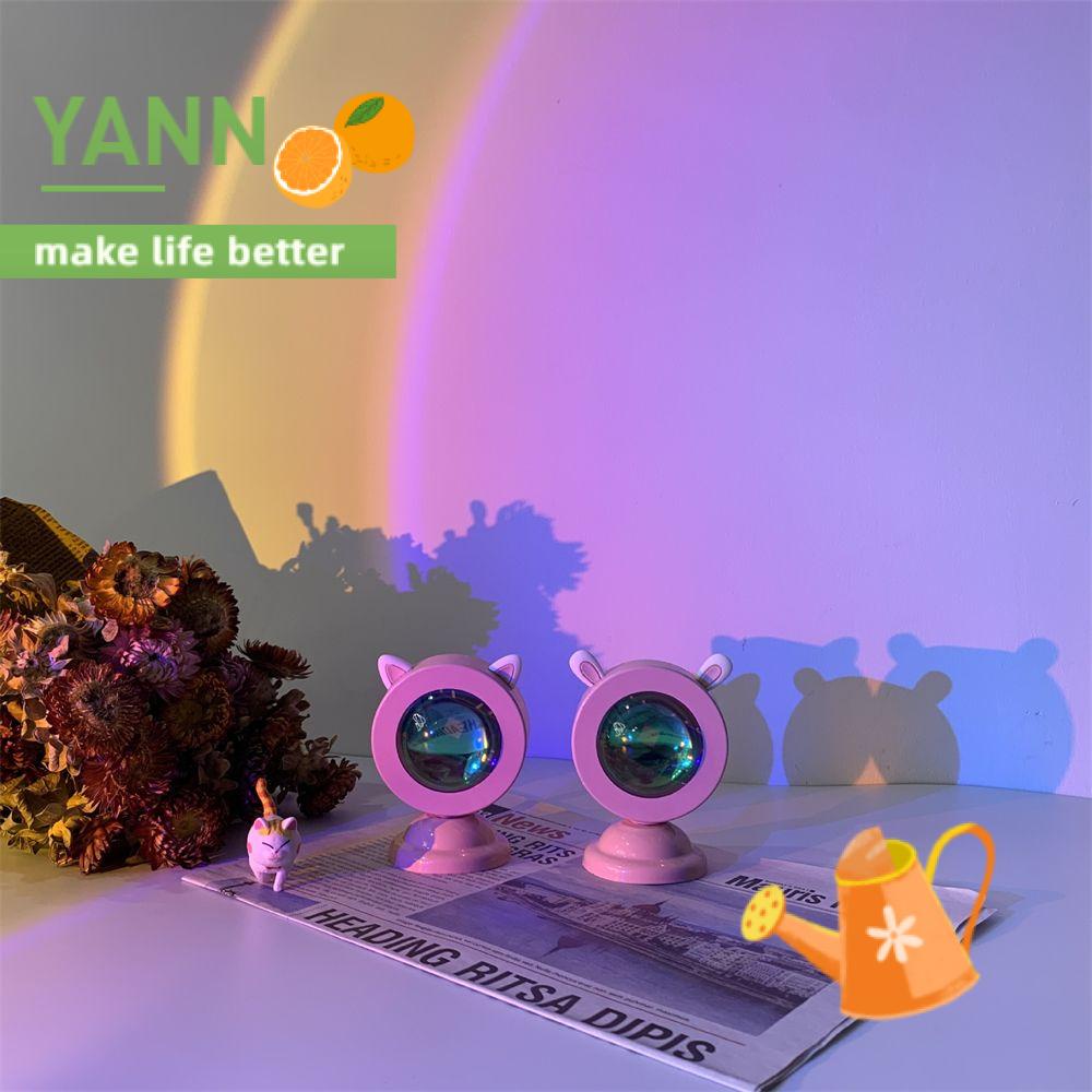 Đèn tạo hiệu ứng hoàng hôn hình mèo mini phích cắm USB dùng trang trí phòng ngủ