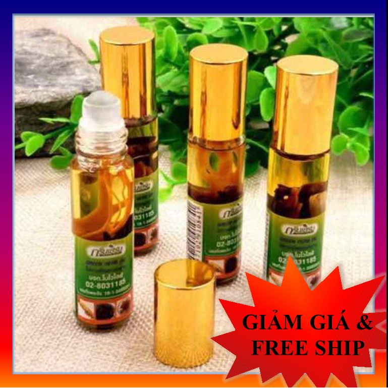 Dầu Lăn Thảo Dược Thảo Mộc Nhân Sâm Thái Lan Ginseng Green Herb Oil 8ml