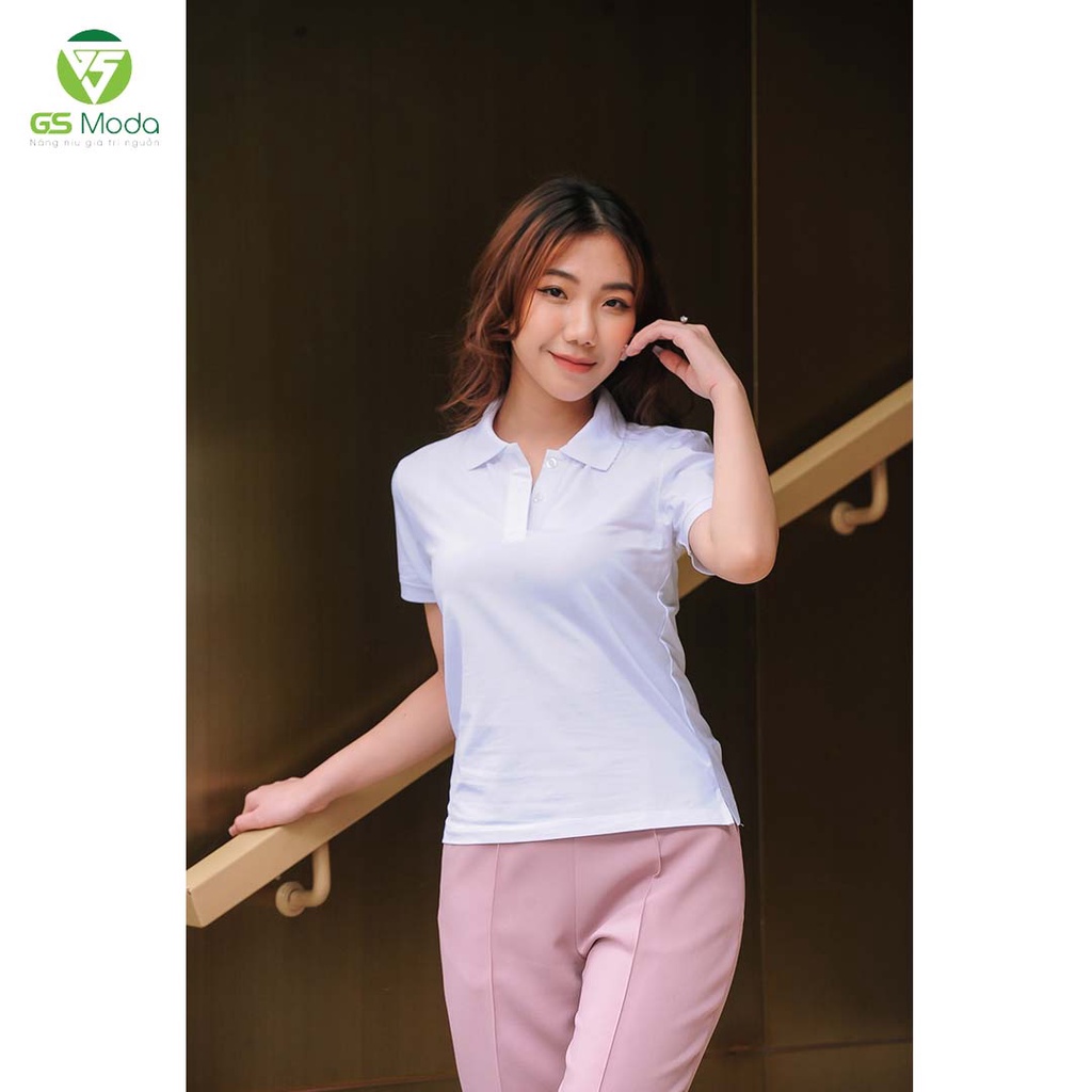 Áo polo nữ GSMODA, thiết kế phong cách thanh lịch, chất cotton thấm hút mồ hôi GP1L
