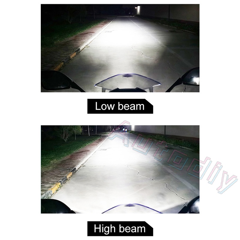 Bóng đèn pha Led cắm như bóng zin Đèn Pha LED T19 V2 H6 P15D Hai Màu Chuyên Dụng Cho Xe Mô Tô