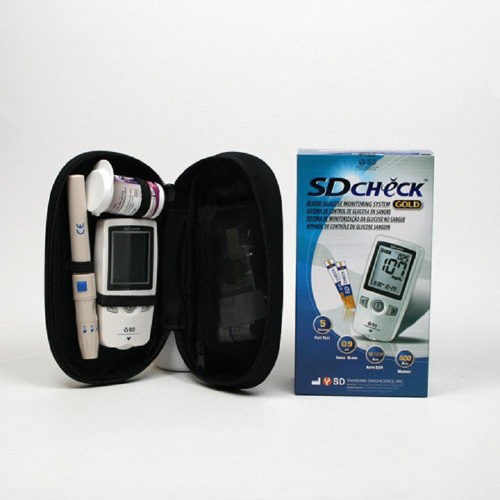 máy đo đường huyết, thử tiểu đường SD CHECK GOLD(bảo hành trọn đời 1 đổi 1)