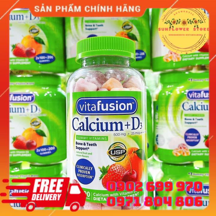 Có sẵn hàng mỹ kẹo dẻo bổ sung calcium 500mg và vitamin d3 25mcg - ảnh sản phẩm 2