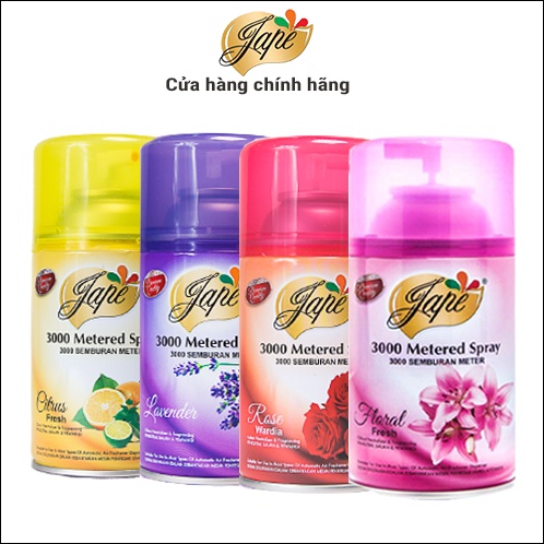 Combo 2 chai Nước hoa xịt phòng Jape (hương giao ngẫu nhiên) 300ml (Lõi Refill máy thay thế cho máy xịt phòng tự động)
