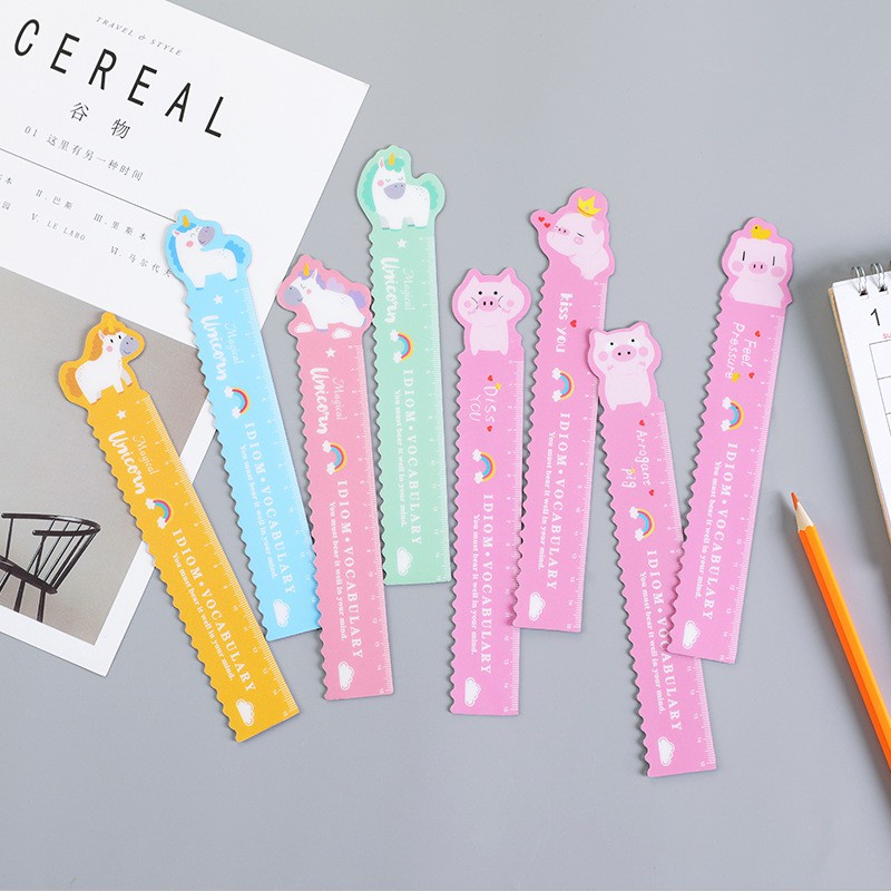 Thước kẻ uốn dẻo hình unicorn cute dễ thương sắc màu