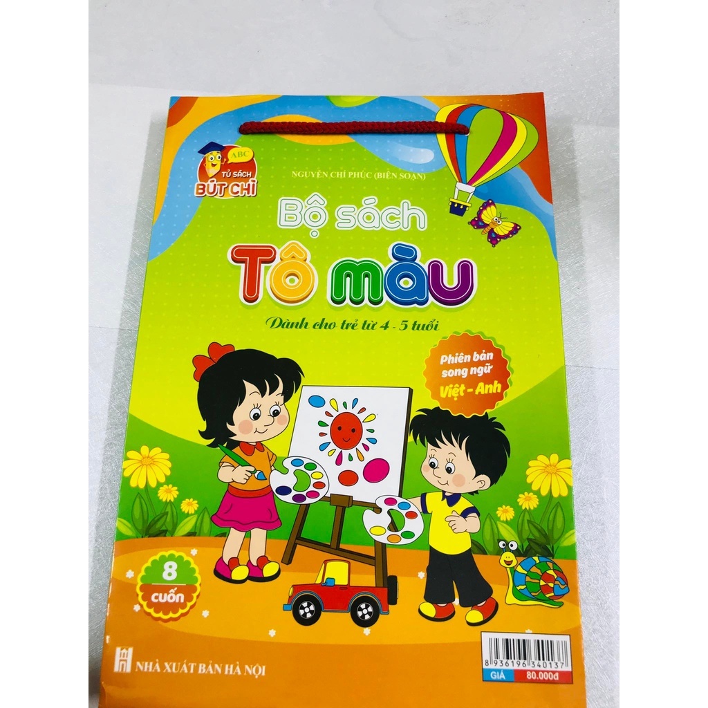 SÁCH -  TÔ MÀU CHO BÉ( 4-5 TUỔI) SONG NGỮ ANH VIỆT