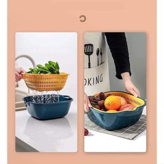 Set 3 rổ nhựa VUÔNG , tặng kèm 3 chậu nhựa PP,💖FREESHIP💖,giá chỉ 60k