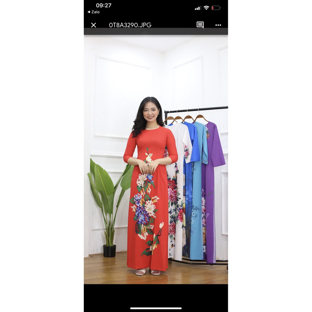 ÁO dài may sẵn lụa hàng châu