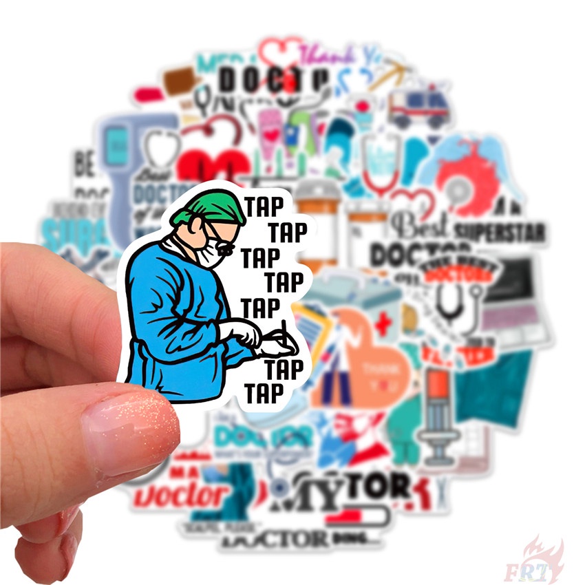 Bộ 50 Cái ❉ Miếng Dán Trang Trí Hình Bác Sĩ Ever Series 01 ❉ Sticker Dán Tường Chống Thấm Nước Thời Trang