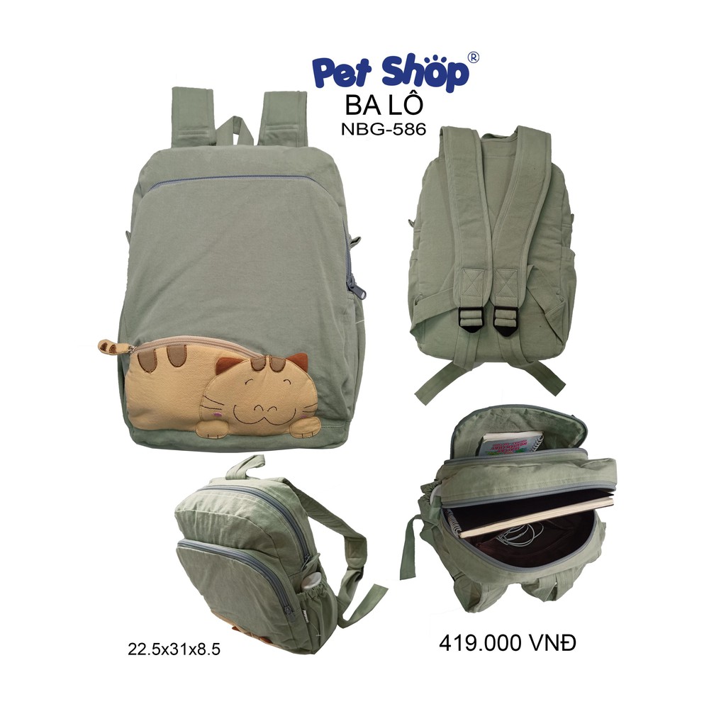 Balo trẻ em cỡ trung PET SHOP NBG-586
