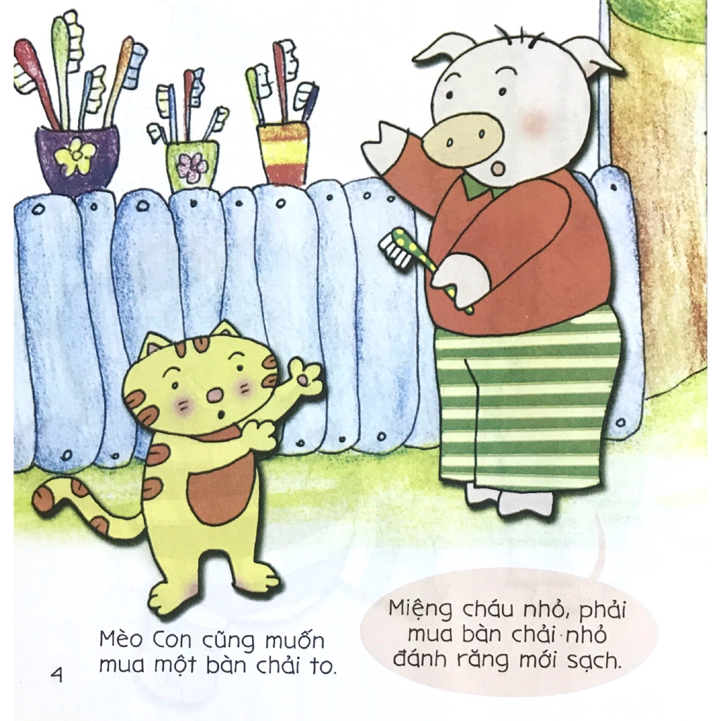 Sách - Bé Tập Kể Chuyện - Mèo Con Đánh Răng