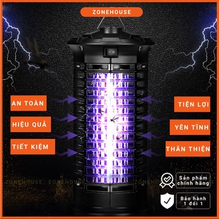 Đèn bắt muỗi zonehouse - máy bắt muỗi thông minh, cam kết hiệu quả - đèn led ánh sáng tím nano, máy diệt muỗi electric