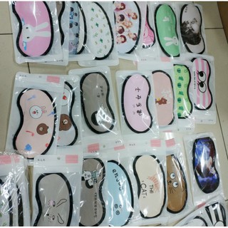 Miếng che mắt ngủ Bịt Mắt Ngủ cao cấp Có Túi Gel - hình cute siêu rẻ
