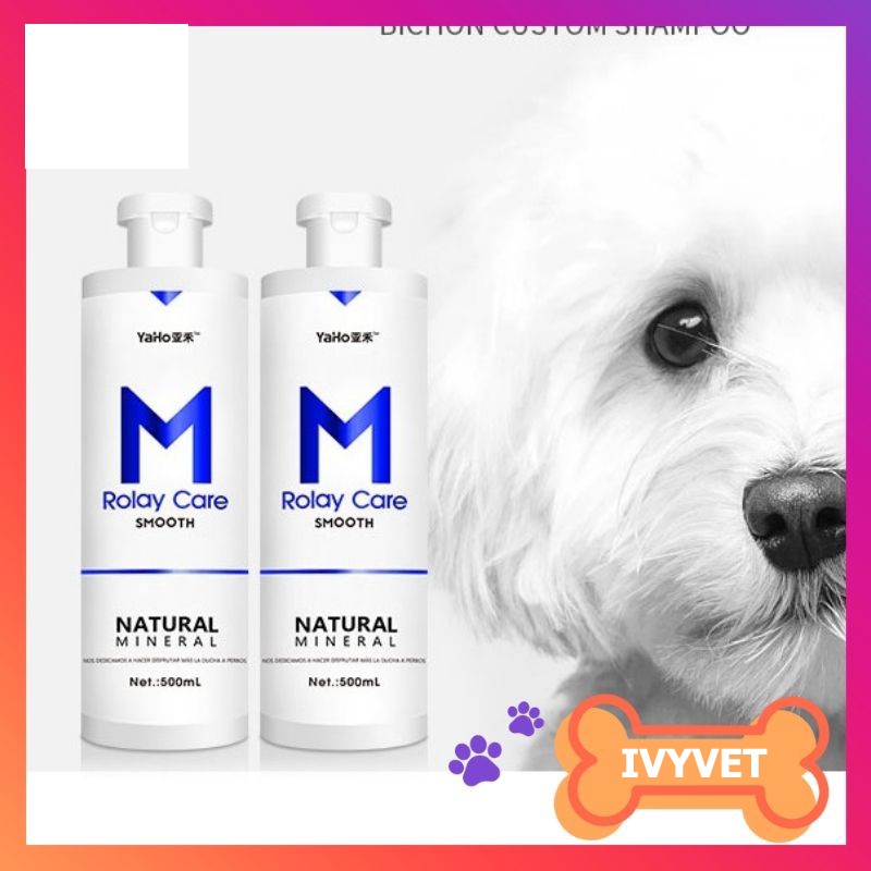 Sữa Tắm cho chó Poodle, thơm lâu, dưỡng lông, không làm bay màu lông, sữa tắm cho chó Yaho M Rolay chai 500ml