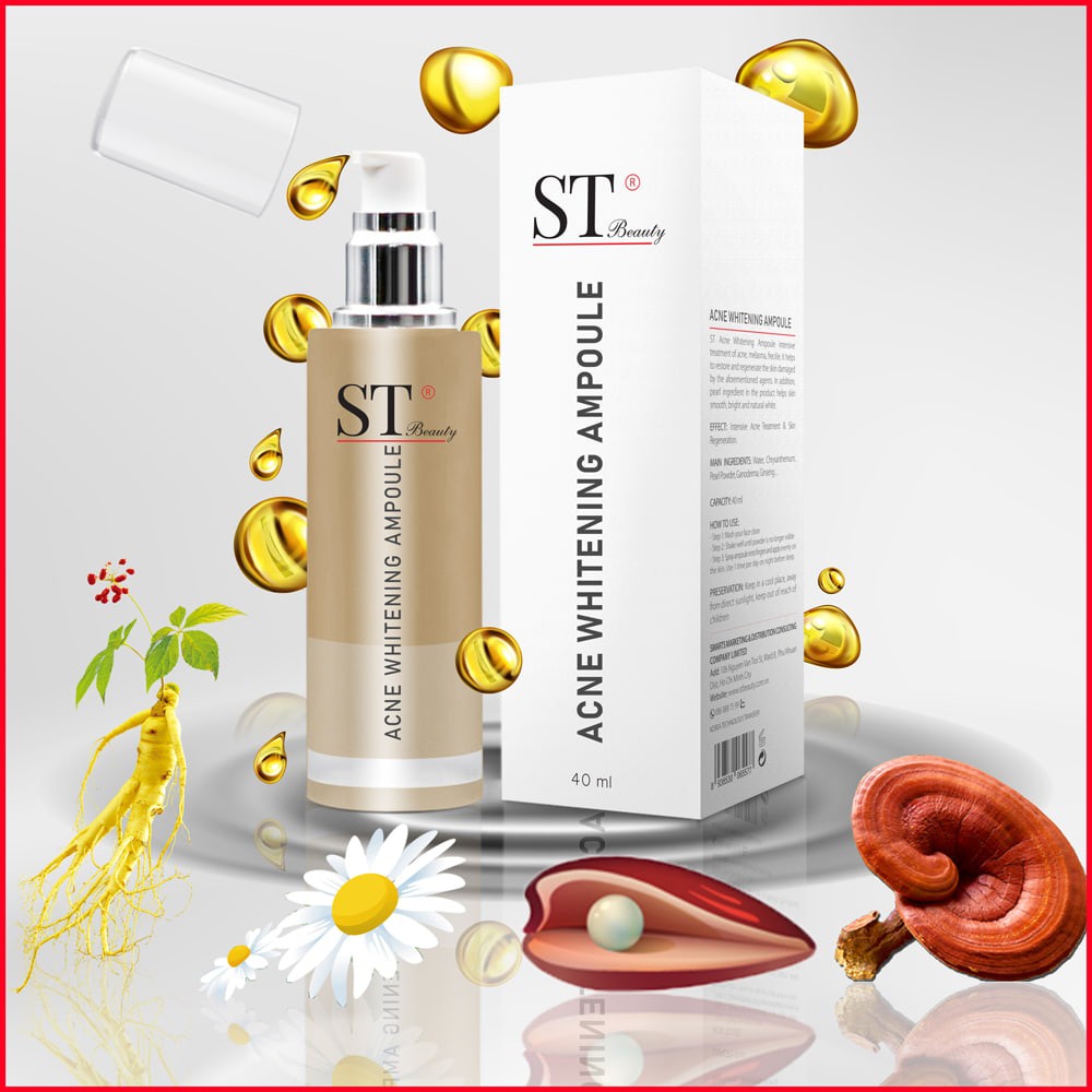 Tinh chất st beauty hết mụn &amp; tái tạo da hiệu quả 95% 40ml – tặng 1 gel khô 100ml