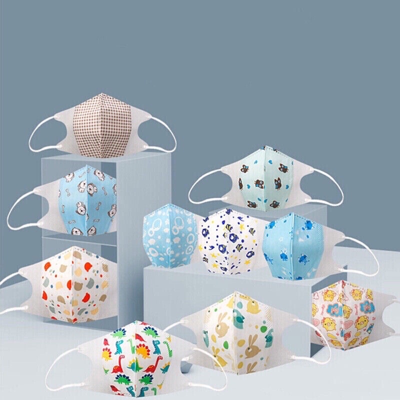 Khẩu trang trẻ em 3D HÀN QUỐC kháng khuẩn cao cấp ( túi 10 chiếc)
