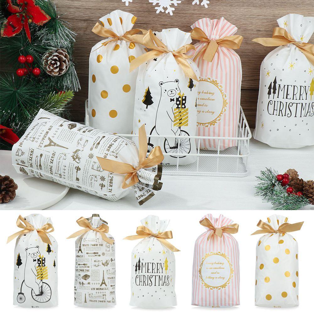 Set 50 Túi Đựng Bánh Quy Trang Trí Tiệc Giáng Sinh