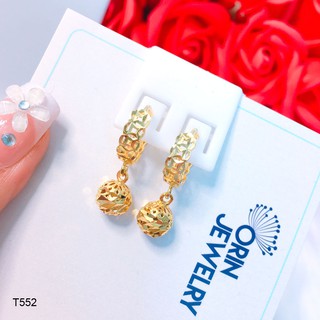Bông tai thời trang nữ, bông tai trái châu khía mắy thiết kế cao cấp Orin T552
