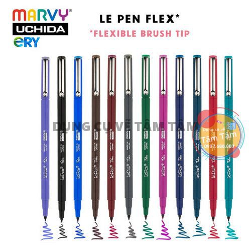 [ TÂM TÂM ]-Bút LePen Flex Đầu Brush Marvy 4800 bán lẻ theo 18 màu-