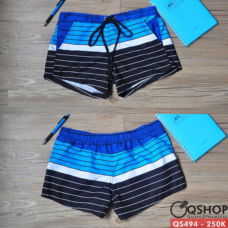 [SALE] Quần short đi biển nam form ngắn ôm đùi QS495