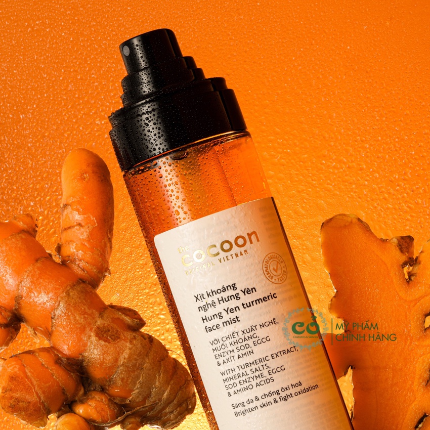 Xịt Khoáng Nghệ Hưng Yên Sáng Da Và Chống Oxy Hóa Cocoon Turmeric Face Mist 130ml