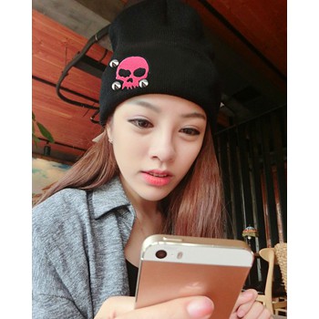 Nón len hình đầu lâu NK301 (màu đen) - Muasamhot1208