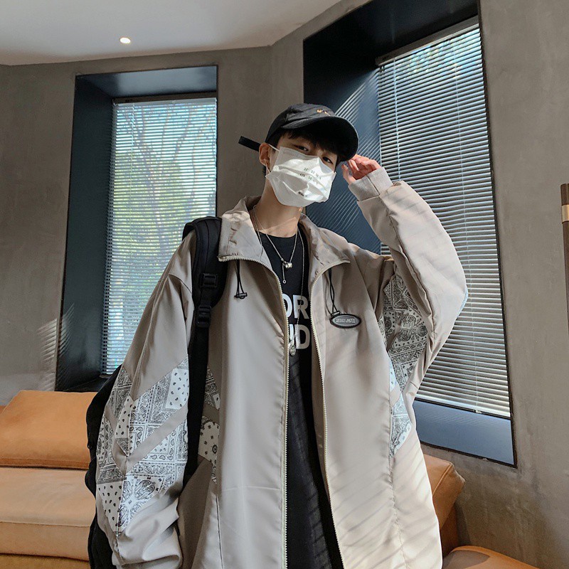 Áo Khoác Bóng Chày Dáng Rộng Cỡ Lớn In Họa Tiết Kiểu Hàn Quốc Cá Tính Cho Nam