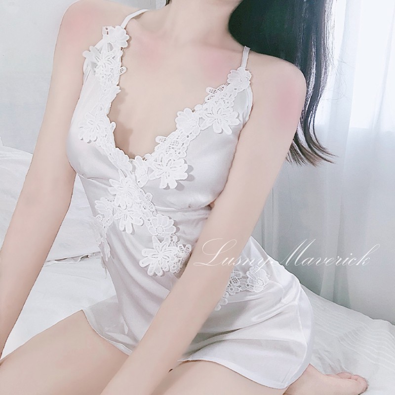 [NOW SHIP GIAO NHANH 1H] - Sx424  ( ảnh đầu là ảnh thật )váy ngủ lụa satin đang dây phía sau  - CAMLUU99