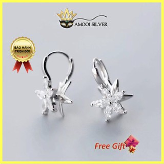 Hoa tai bạc s925 ❣❣𝑭𝑹𝑬𝑬𝑺𝑯𝑰𝑷❣❣ bông tai hoa may mắn - bestseller - amooisilver