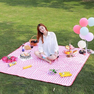 Thảm Dã Ngoại Du Lịch Picnic Ngồi Bệt Cao Cấp Chống Thấm Nước Họa Tiết Caro Giặt Máy Gấp Gọn Tiện Lợi KL01