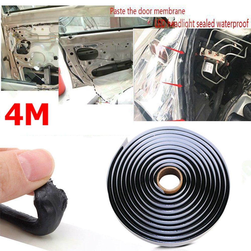 WTTLE Cuộn Băng Keo Dán Viền Cửa Xe Hơi / Xe Tải Màu Đen Dài 4M