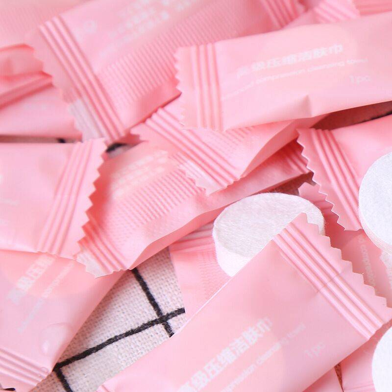 (Hàng Mới Về) Set 100 Khăn Nén Cotton Nguyên Chất Dùng Một Lần Tiện Dụng